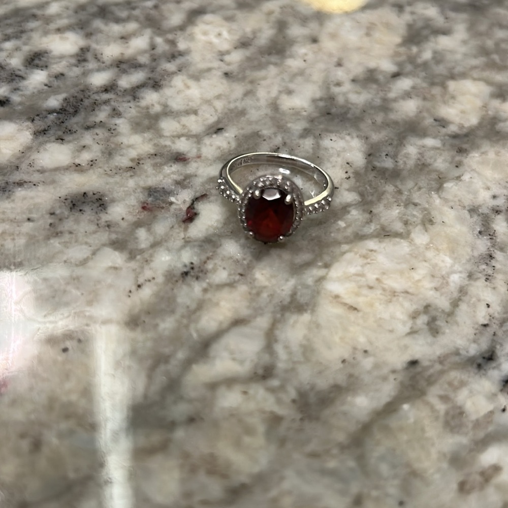 Ruby Silver Ring - image 4